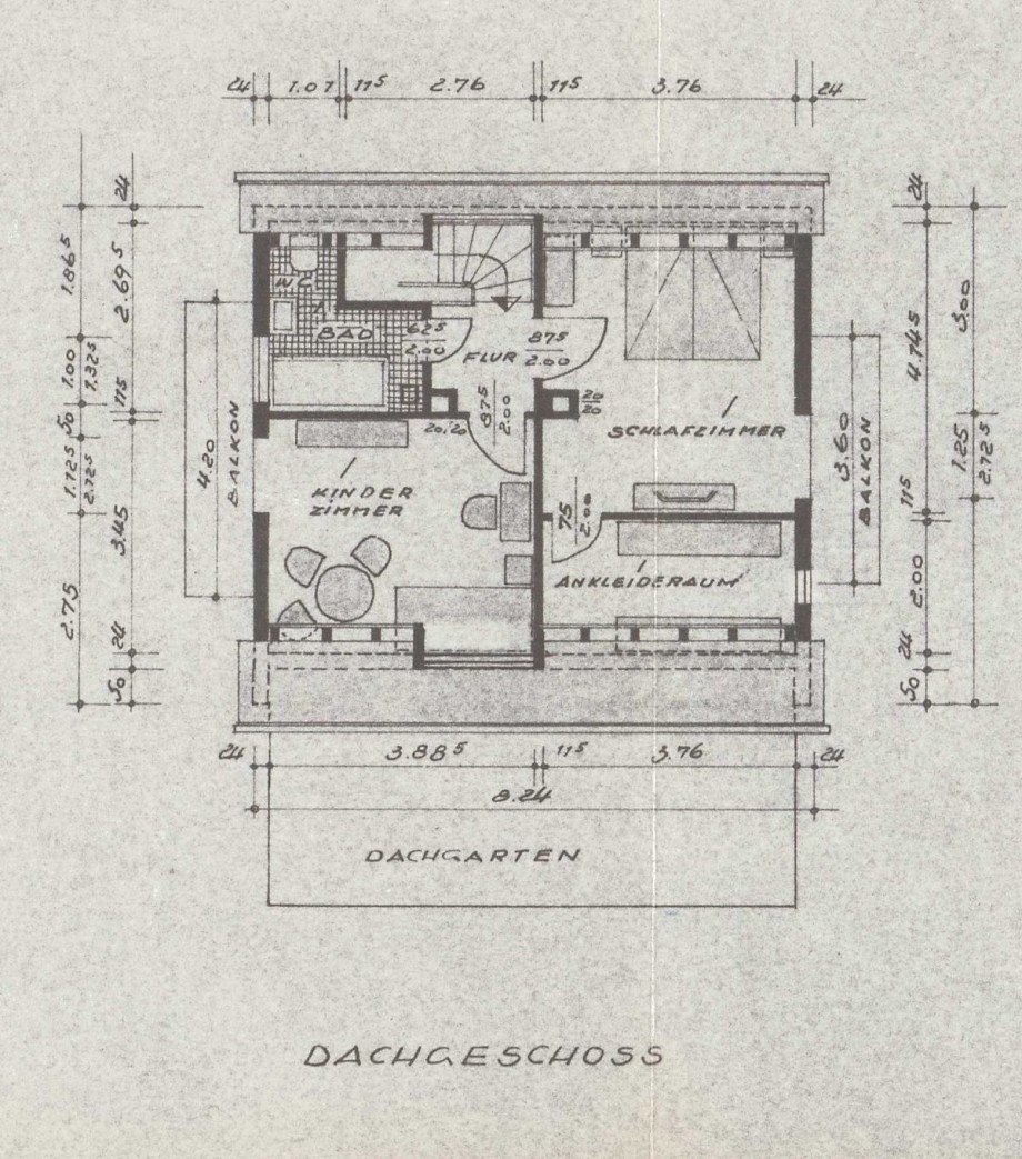 Grundriss Dachgeschoss Haus Germersheim