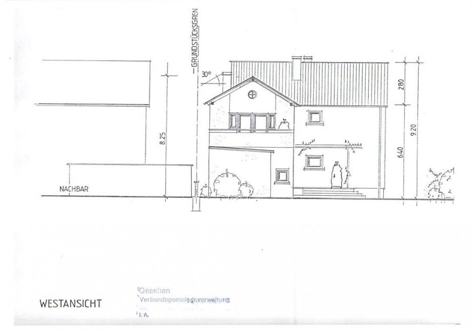 Westansicht Mehrfamilienhaus Westheim