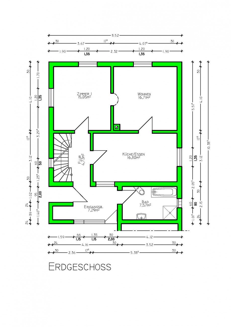 Grundriss EG Einfamilienhaus R�lzheim