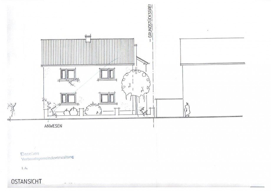 Ostansicht Mehrfamilienhaus Westheim