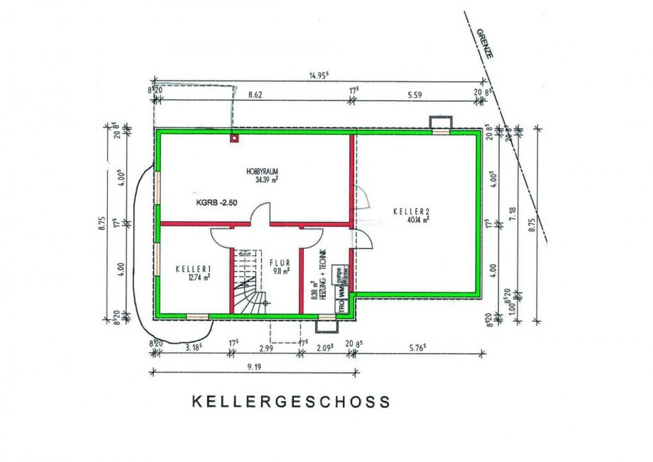 Grundriss KG Einfamilienhaus Leimersheim