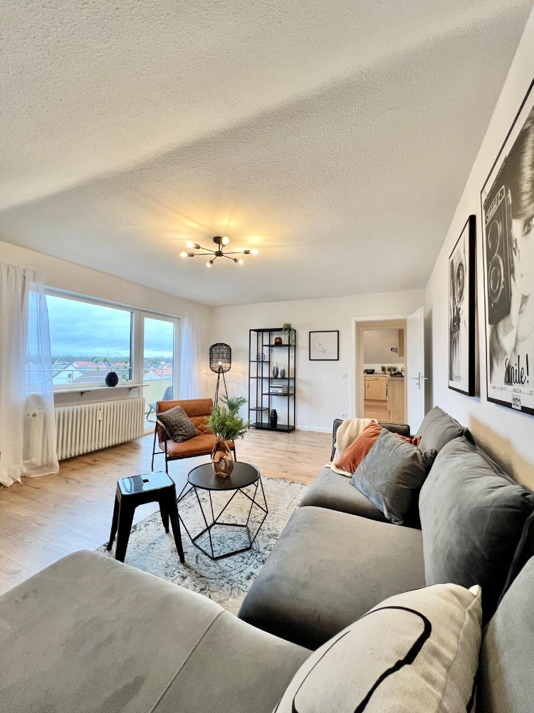Wohnzimmer Dachgeschosswohnung Bellheim