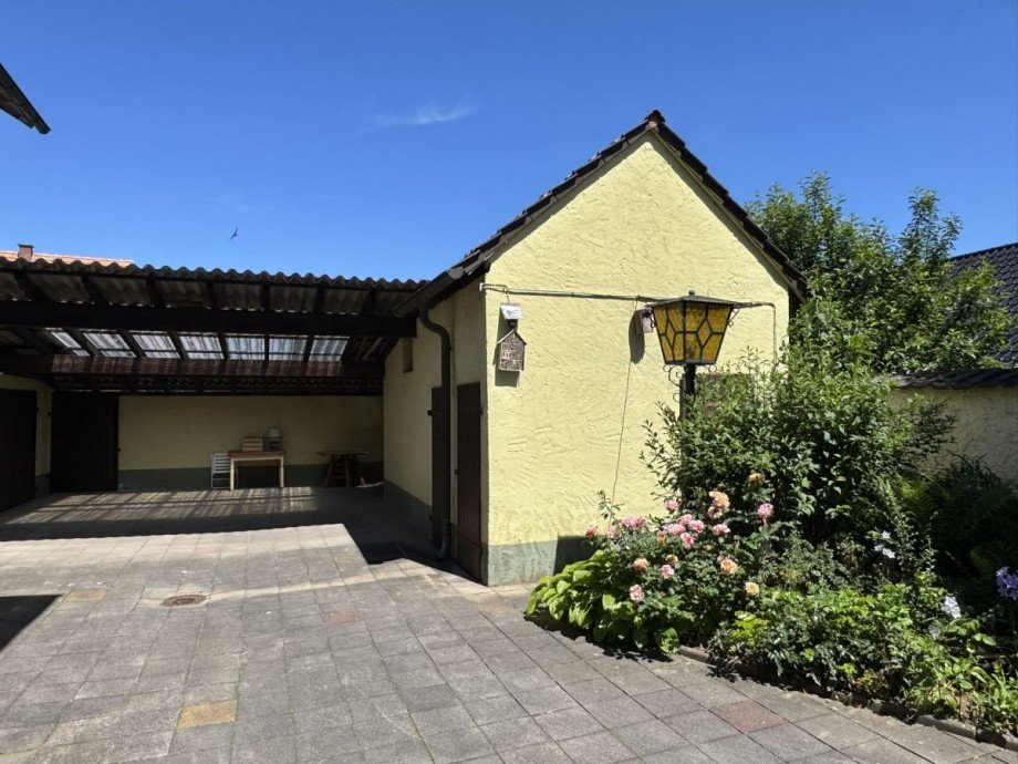 Hof, Nebengeb�ude, Carport Haus Bellheim